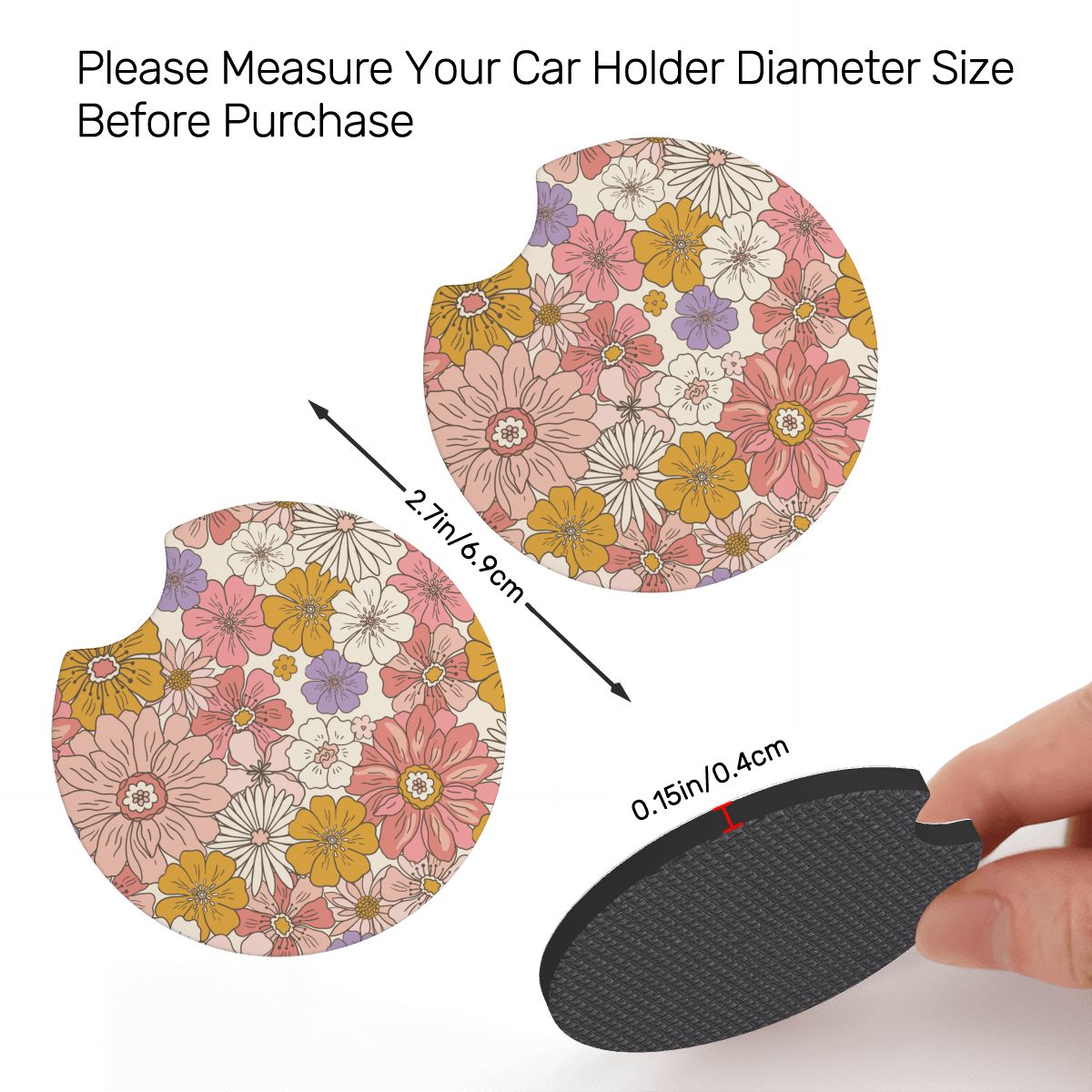 Neoprene Car Coasters 2 pcs