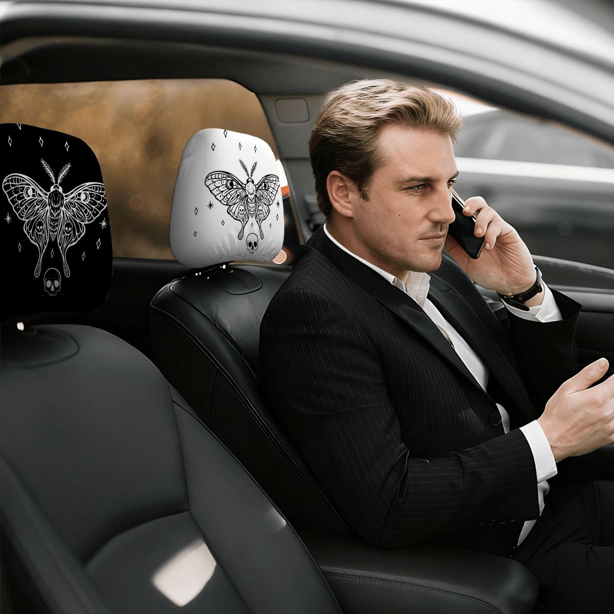 Car Headrest Cover 2pcs