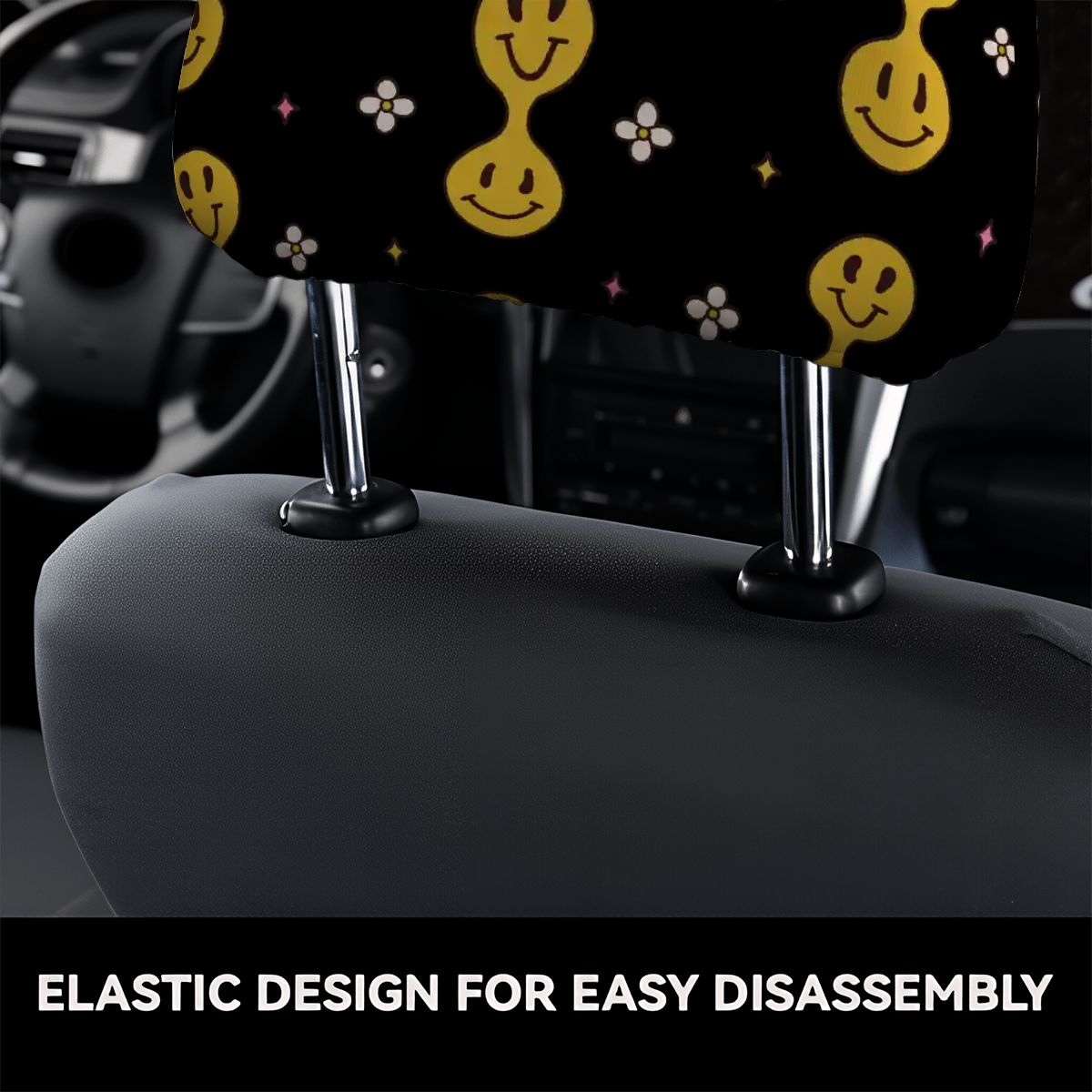 Car Headrest Cover 2pcs