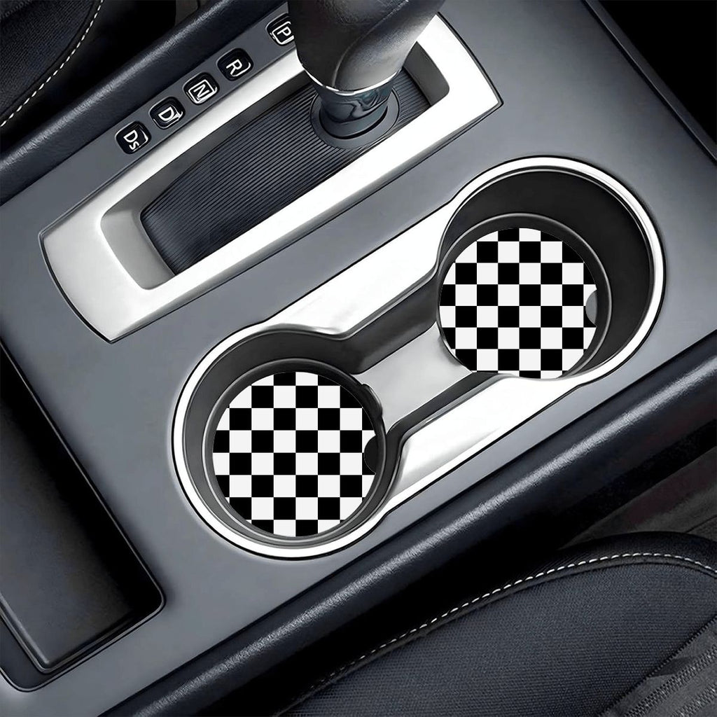 Ceramics Car Coasters 2 pcs