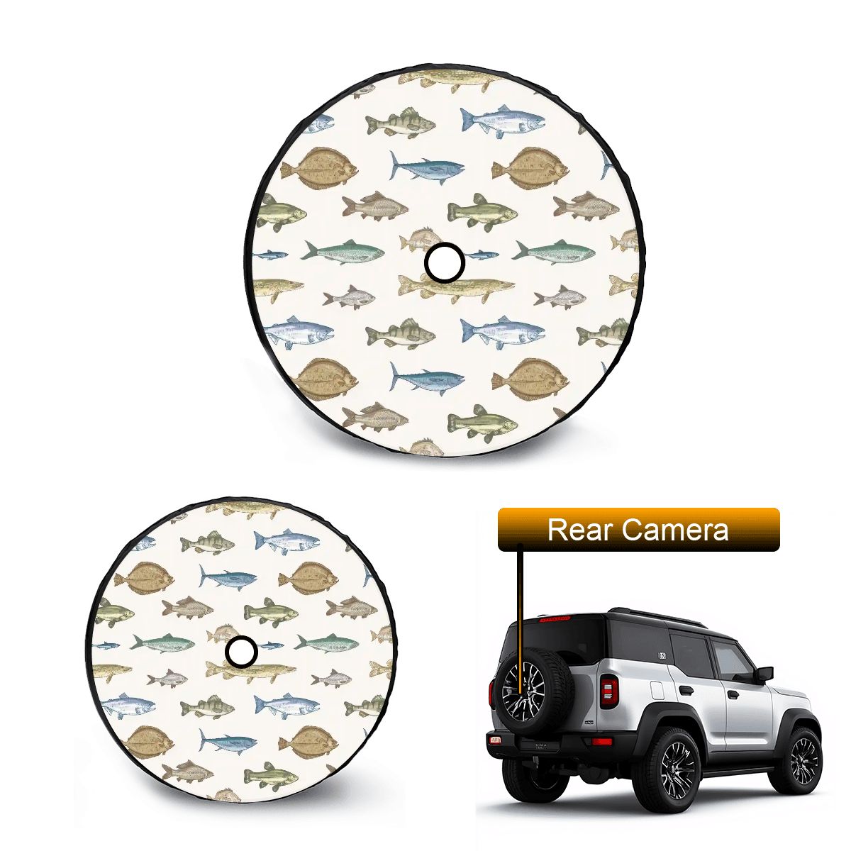 Spare Tire Cover with Camera Hole