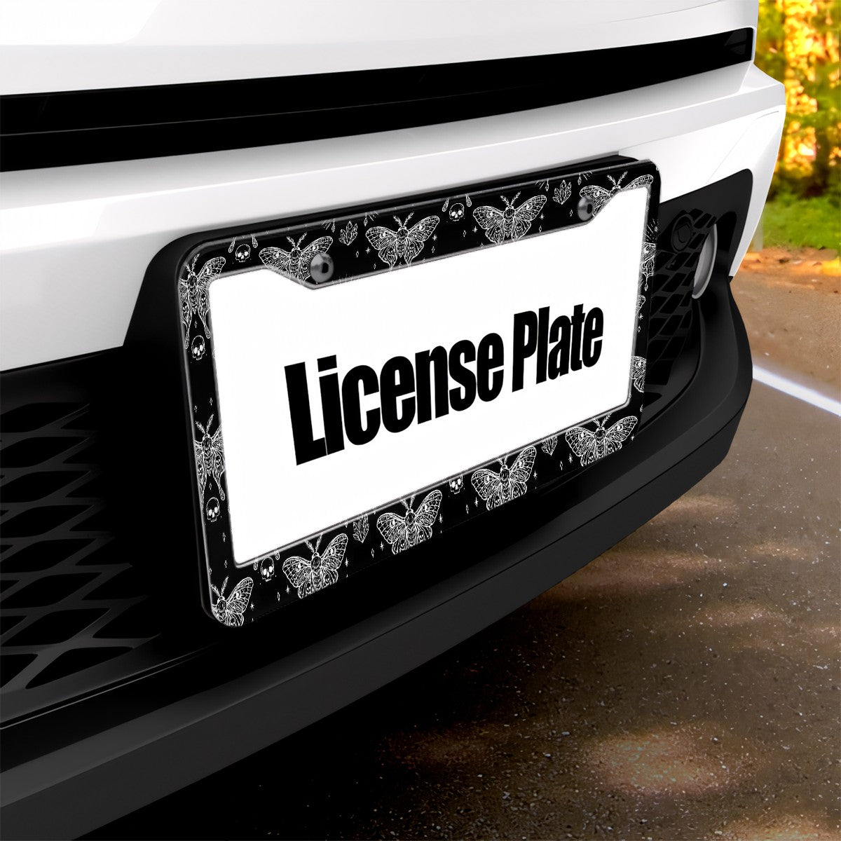 2-Hole Round License Plate Frames 2 pcs