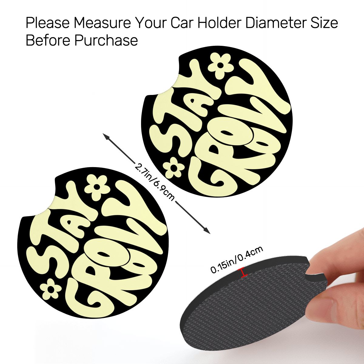 Neoprene Car Coasters 2 pcs