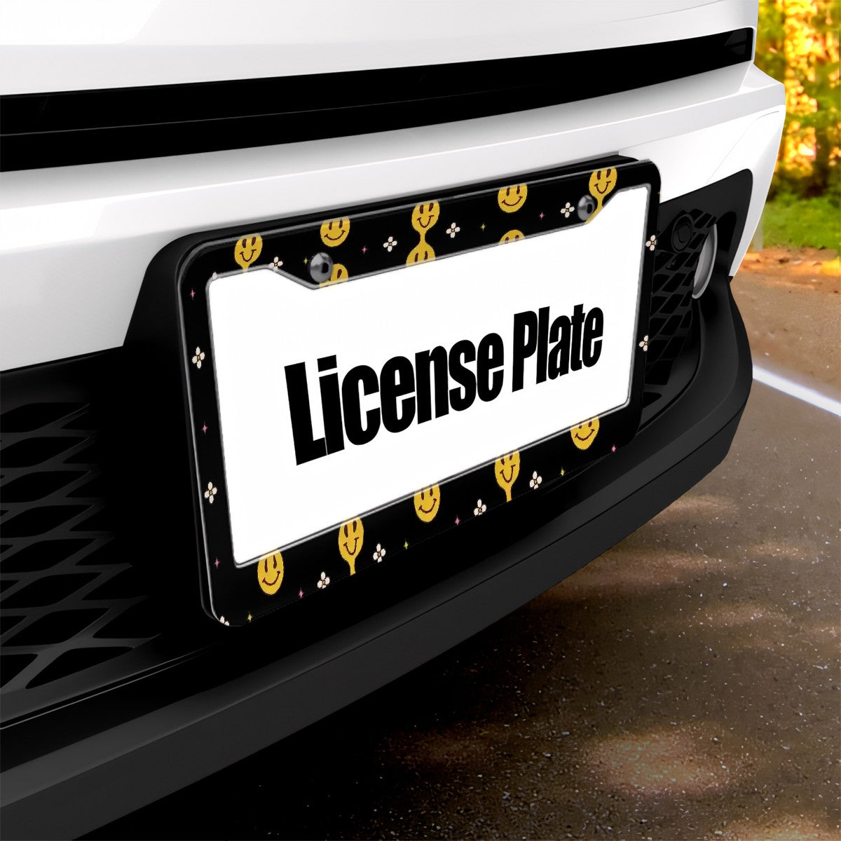 2-Hole Round License Plate Frames 2 pcs