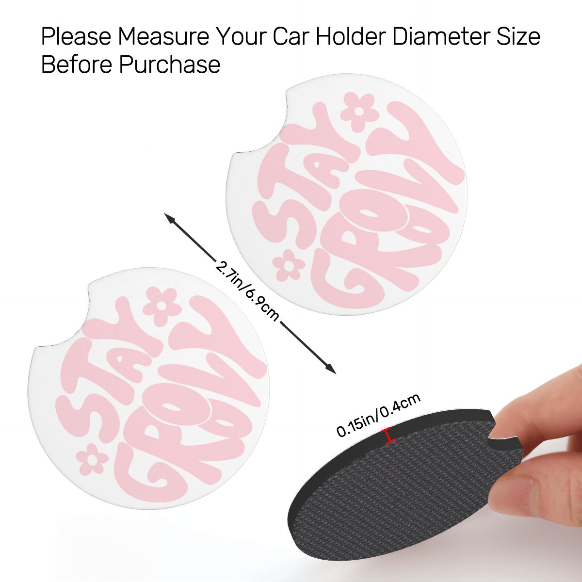 Neoprene Car Coasters 2 pcs