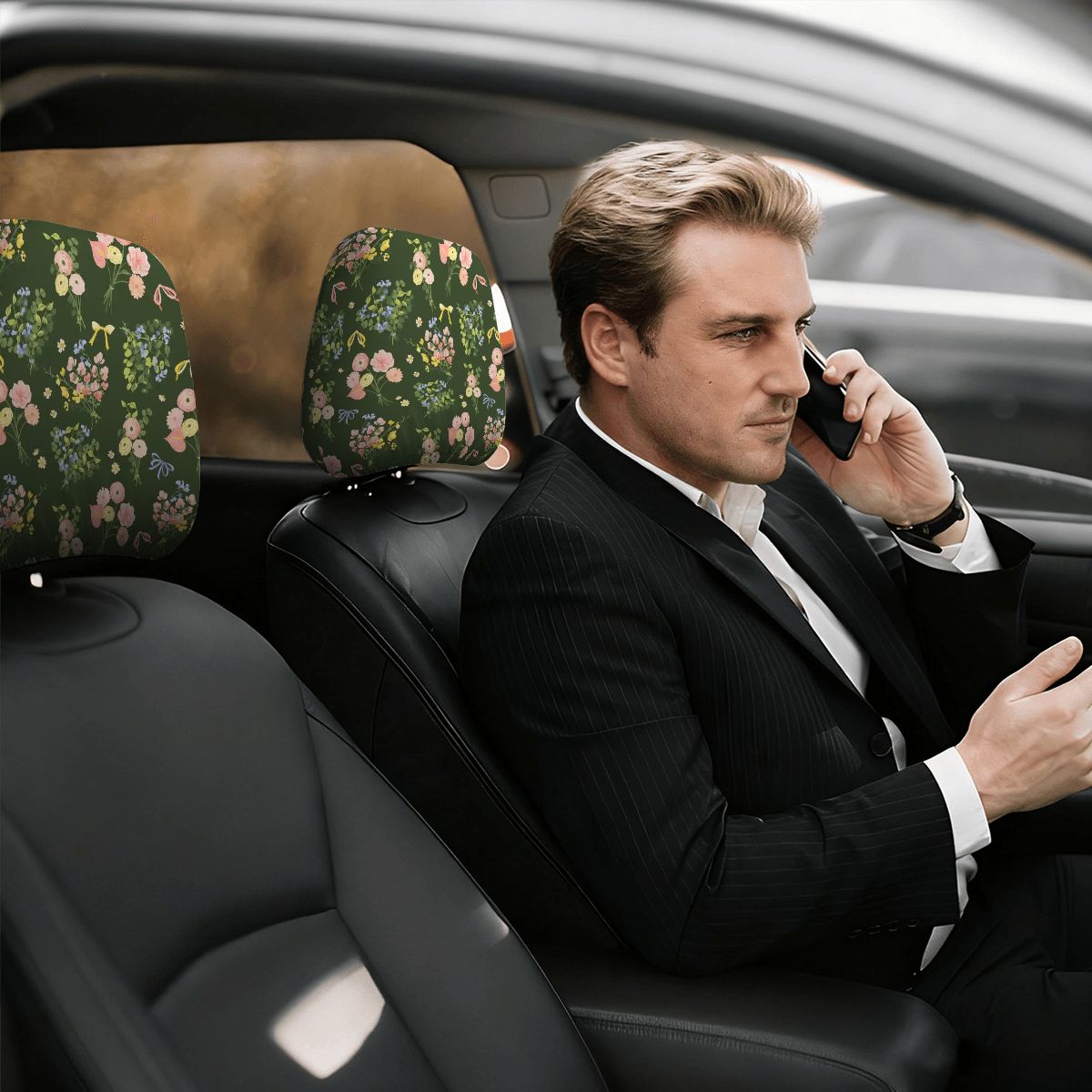 Car Headrest Cover 2pcs