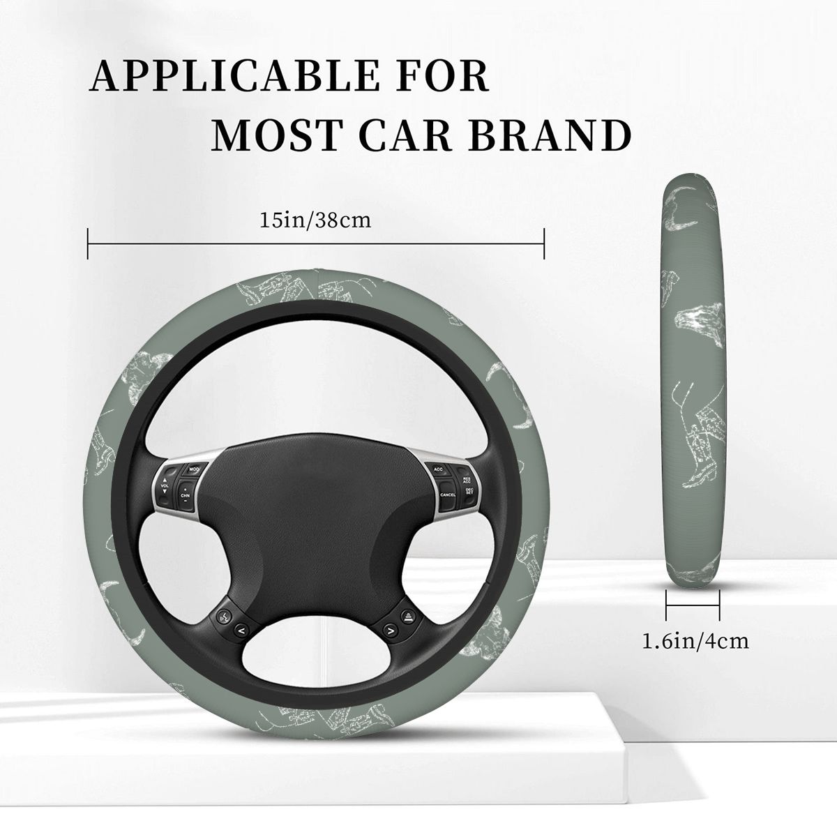 Thickened Elastic Car Steering Wheel Cover