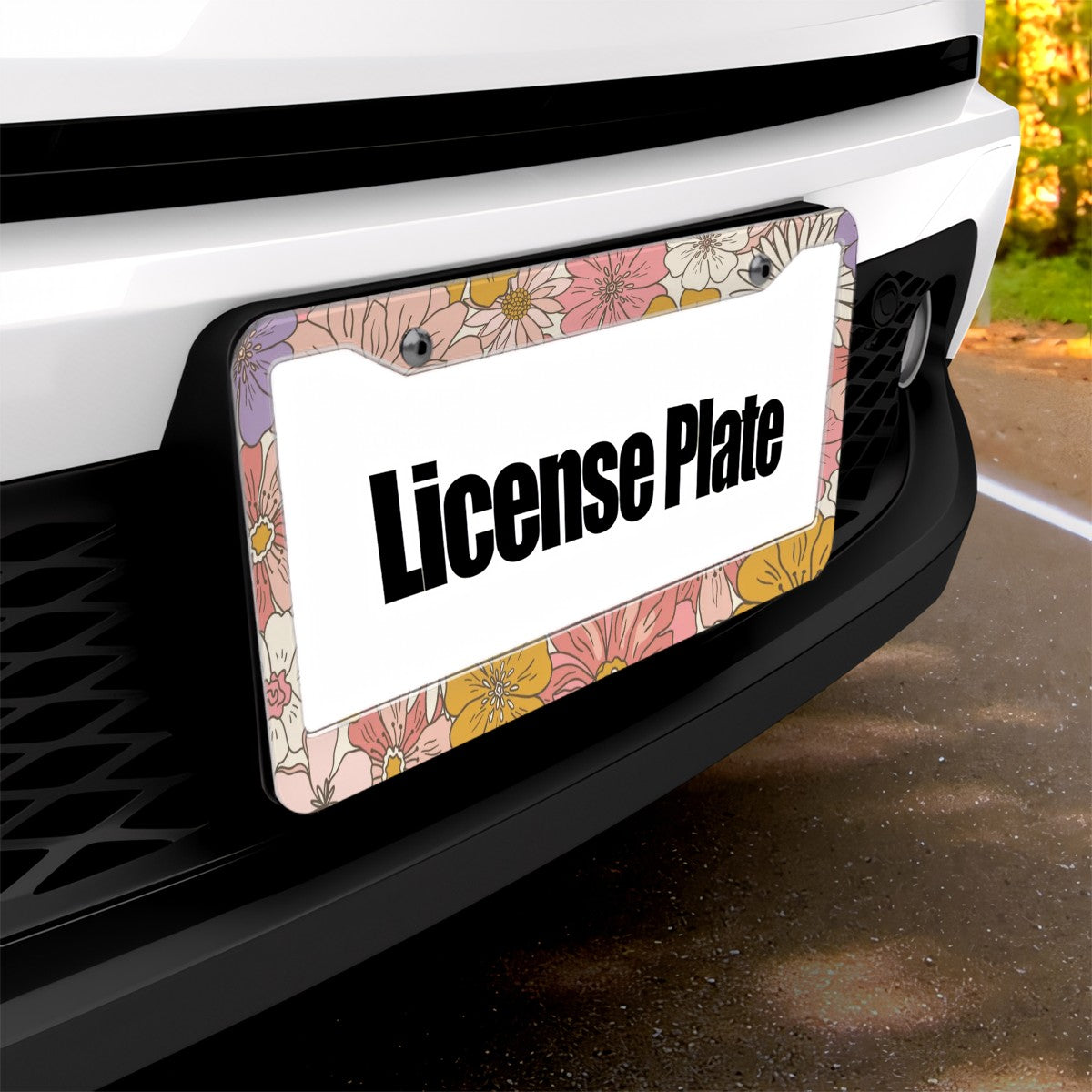 2-Hole Round License Plate Frames 2 pcs
