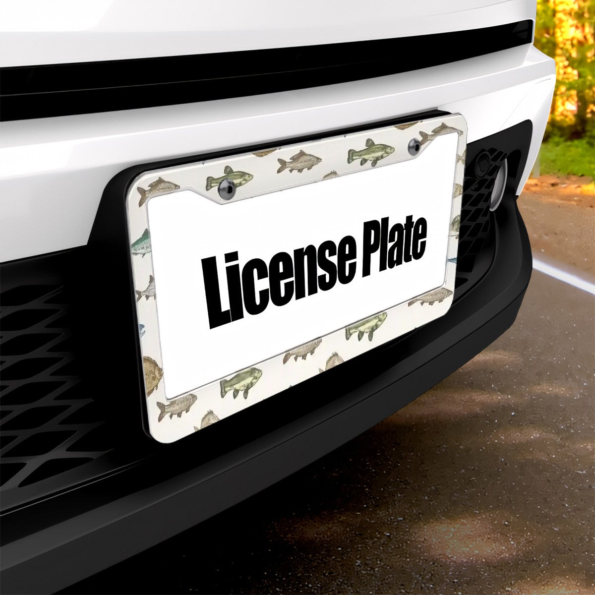 2-Hole Round License Plate Frames 2 pcs