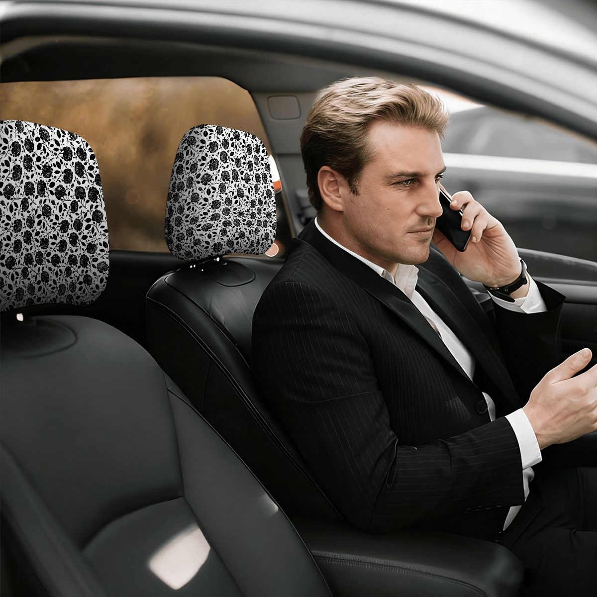 Car Headrest Cover 2pcs