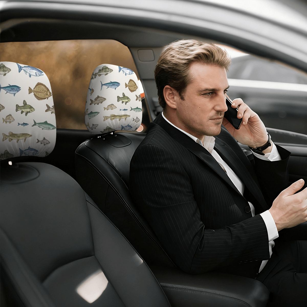 Car Headrest Cover 2pcs