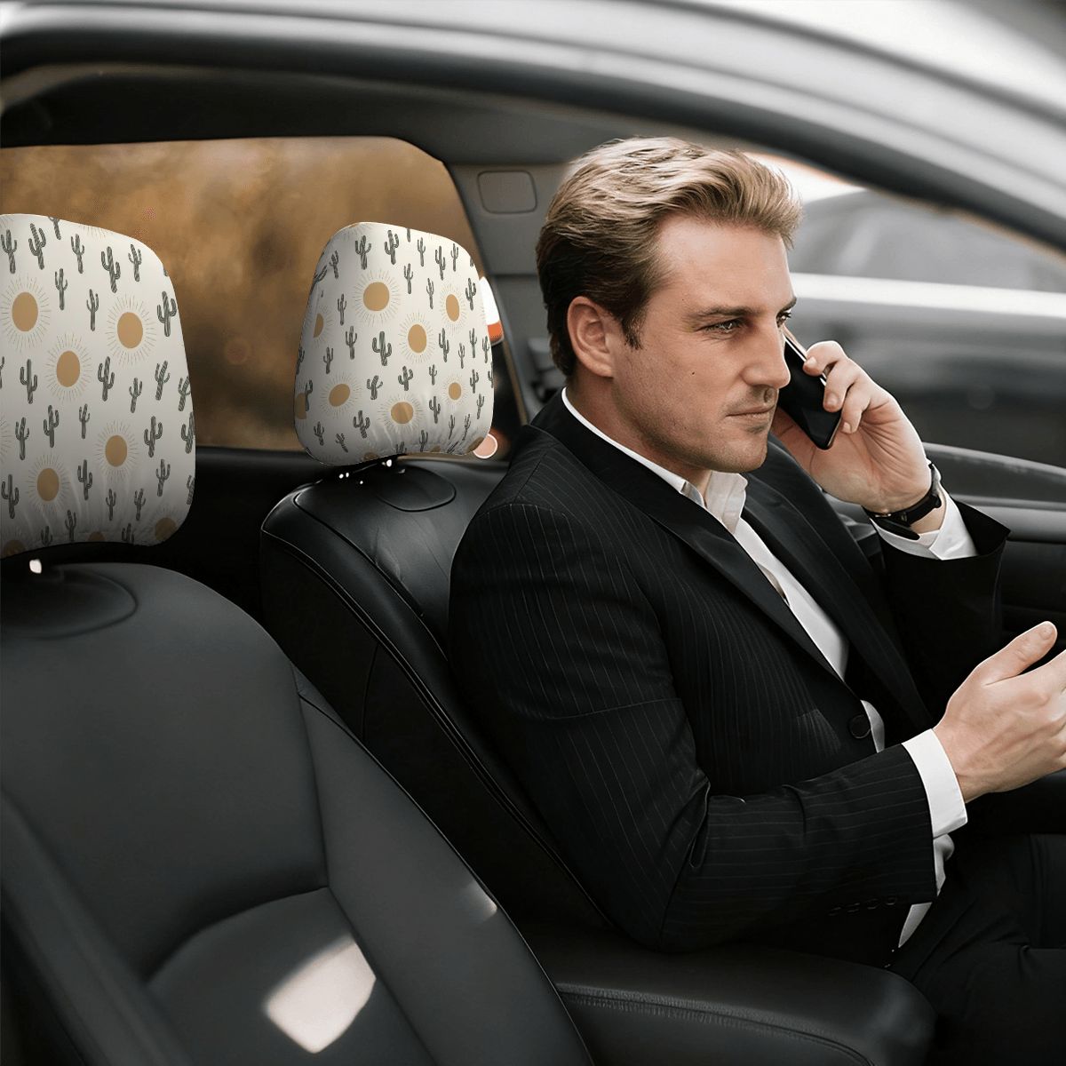 Car Headrest Cover 2pcs