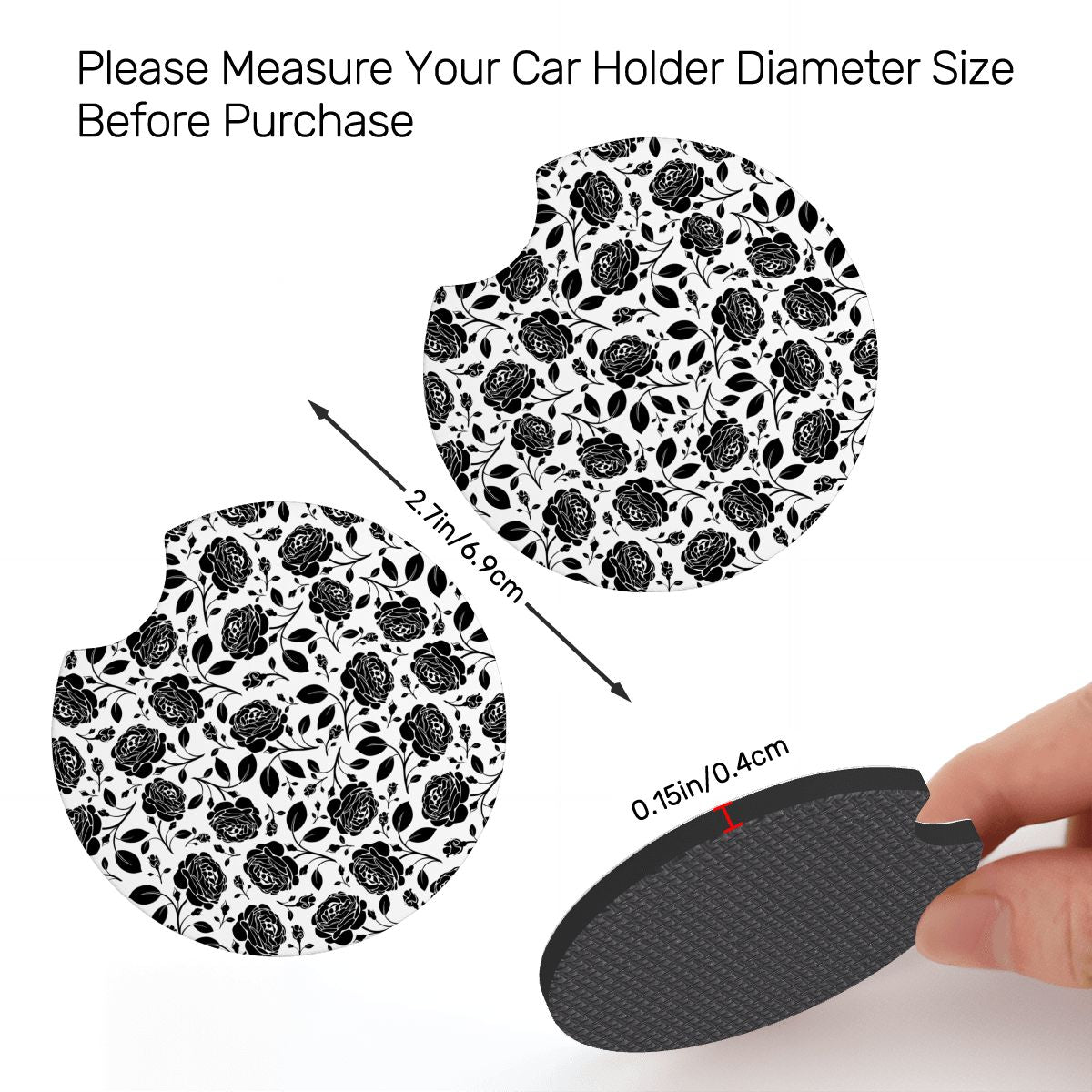 Neoprene Car Coasters 2 pcs