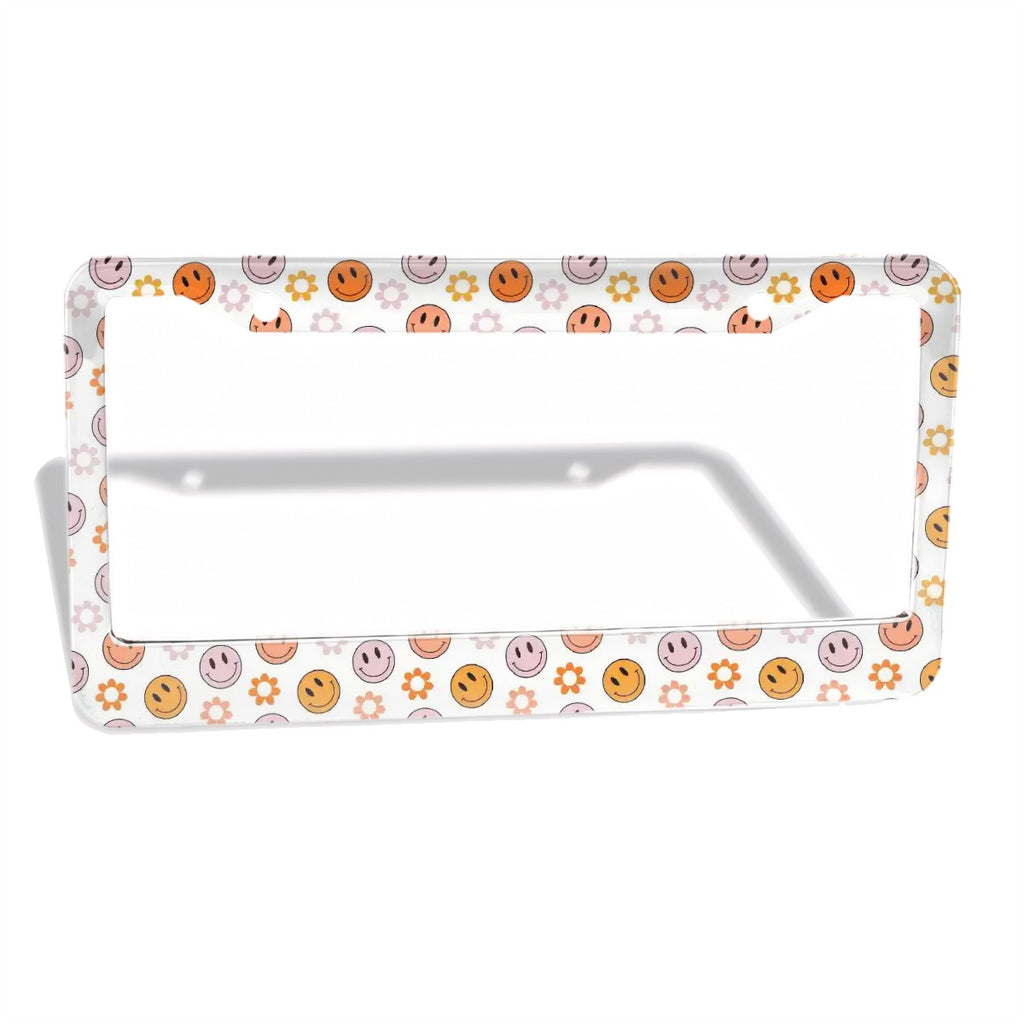2-Hole Round License Plate Frames 2 pcs