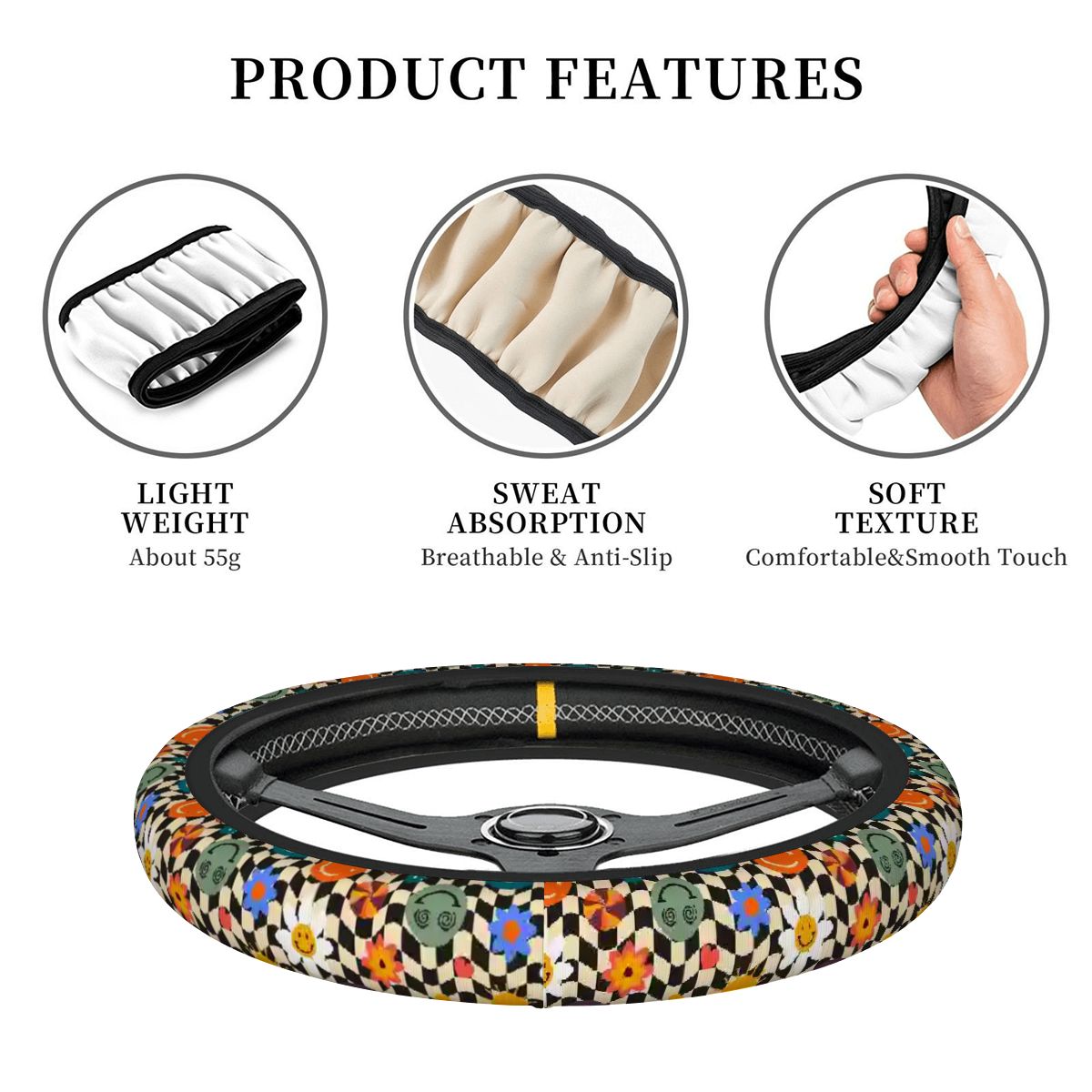 Thickened Elastic Car Steering Wheel Cover