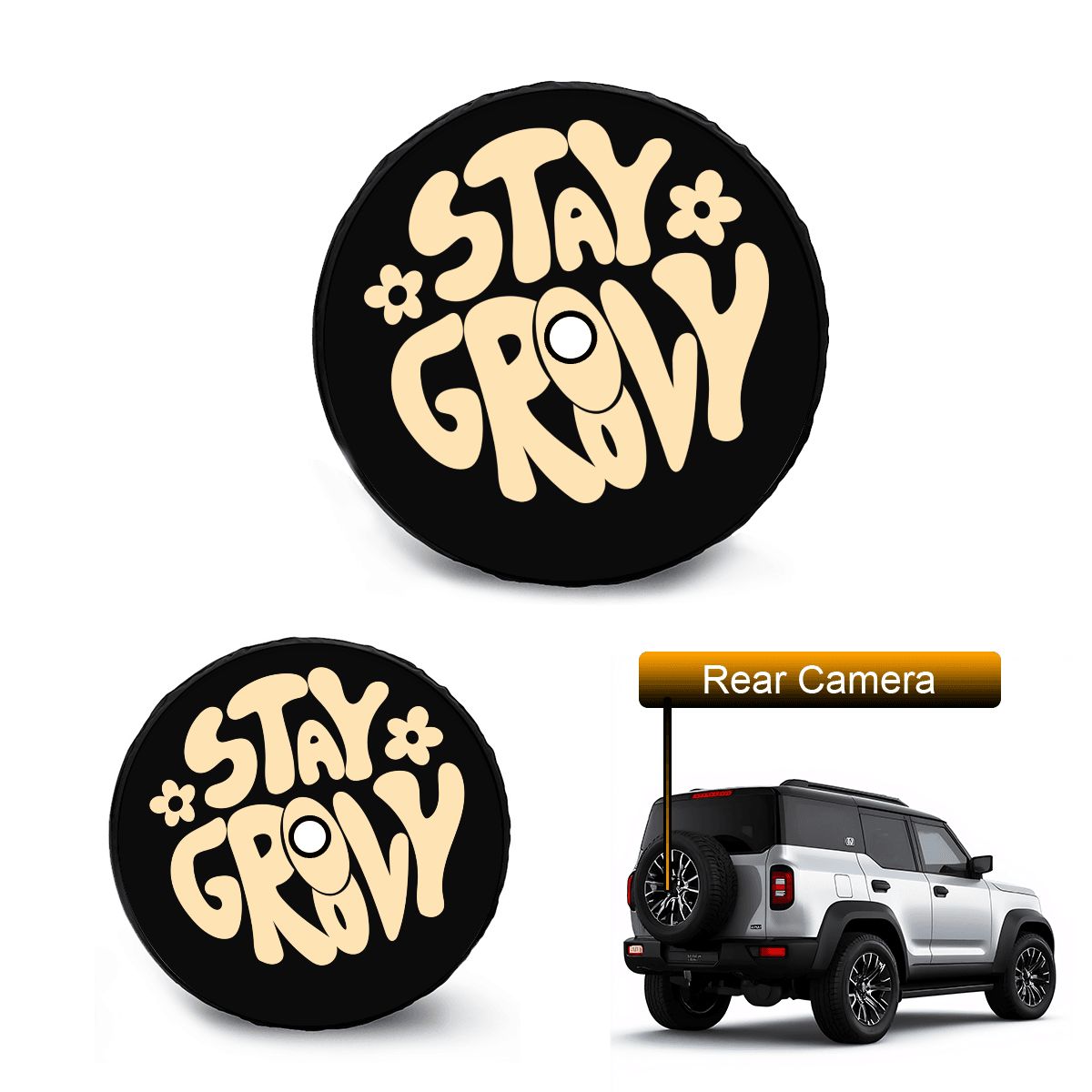 Spare Tire Cover with Camera Hole