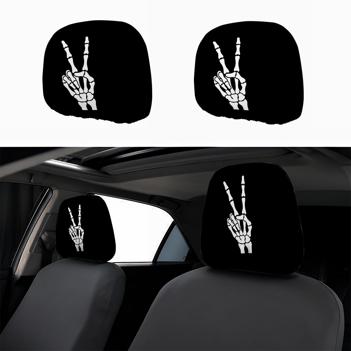 Car Headrest Cover 2pcs