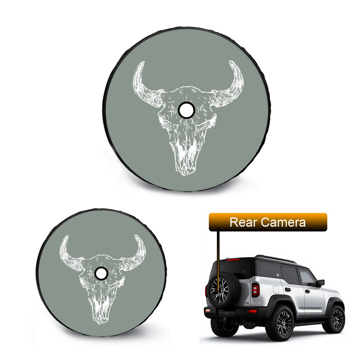 Spare Tire Cover with Camera Hole