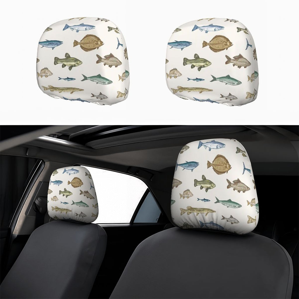 Car Headrest Cover 2pcs