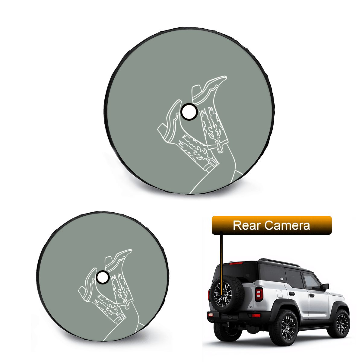 Spare Tire Cover with Camera Hole