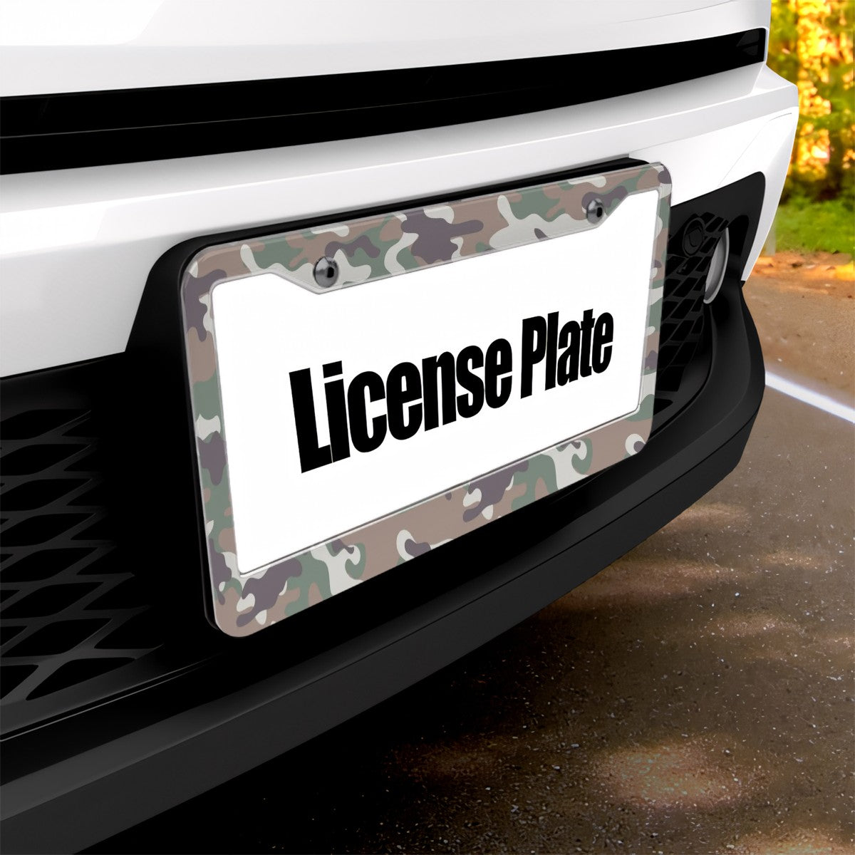 2-Hole Round License Plate Frames 2 pcs