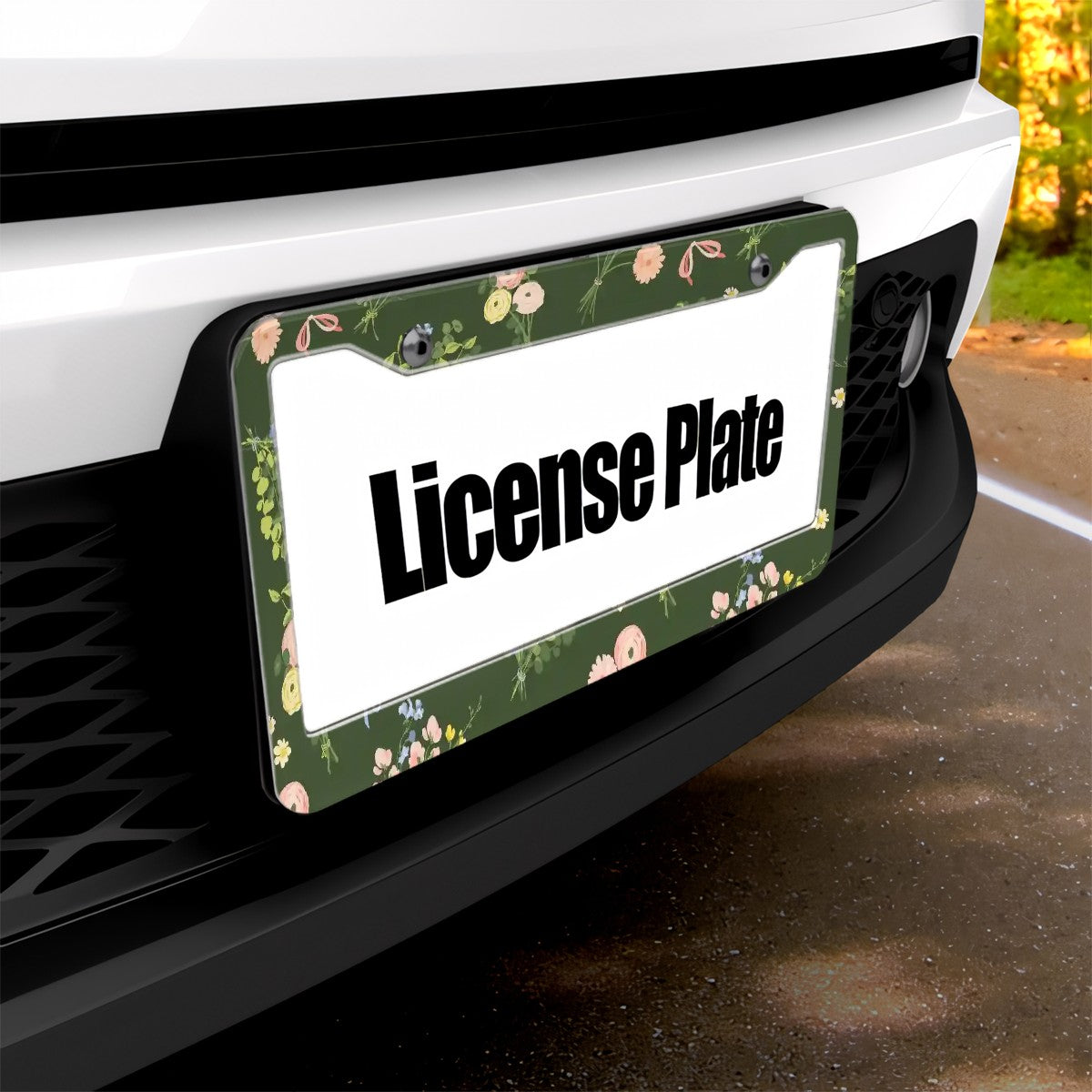 2-Hole Round License Plate Frames 2 pcs