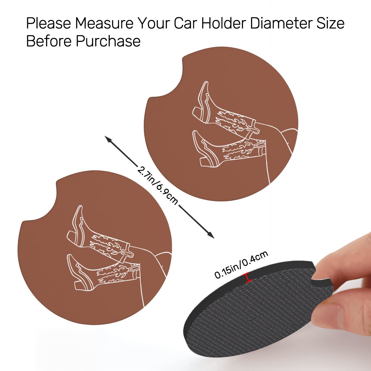 Neoprene Car Coasters 2 pcs