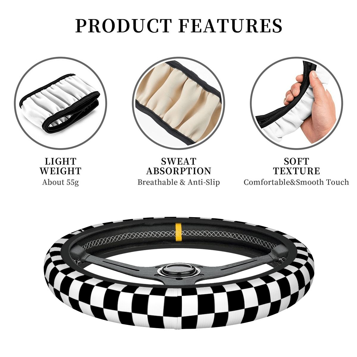 Thickened Elastic Car Steering Wheel Cover