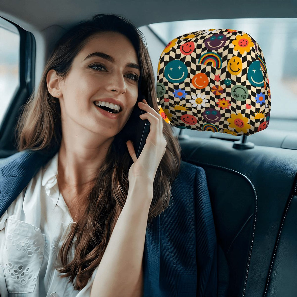 Car Headrest Cover 2pcs