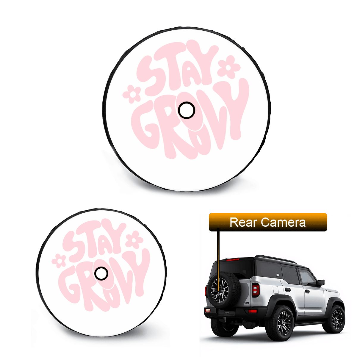 Spare Tire Cover with Camera Hole