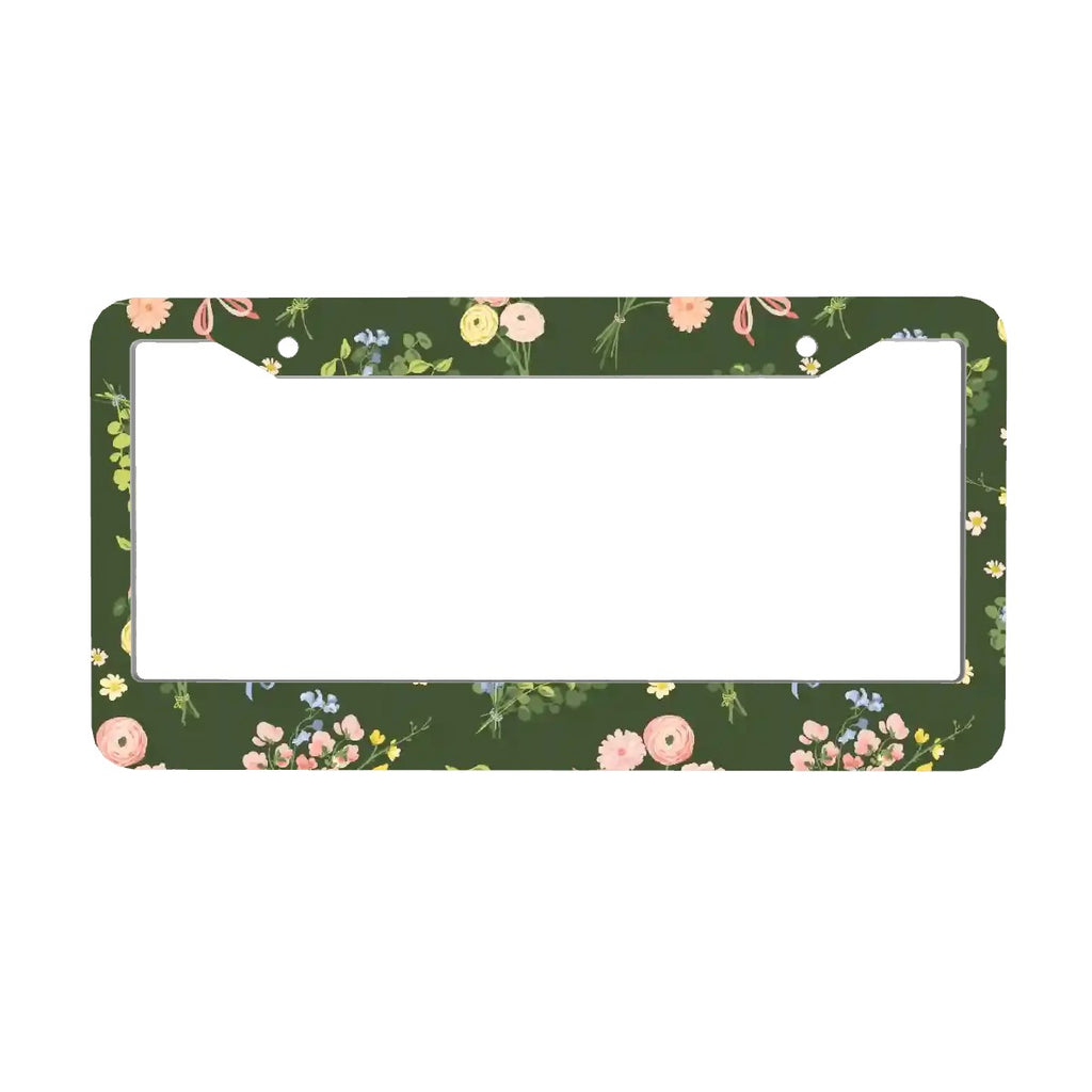 2-Hole Round License Plate Frames 2 pcs