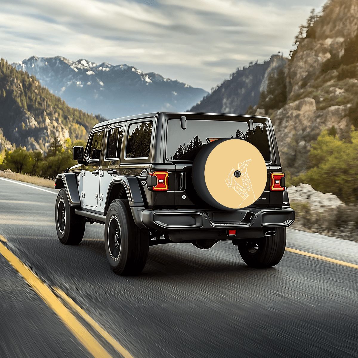 Spare Tire Cover with Camera Hole