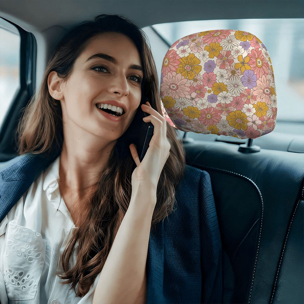 Car Headrest Cover 2pcs