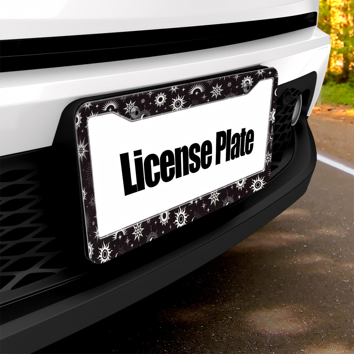 2-Hole Round License Plate Frames 2 pcs