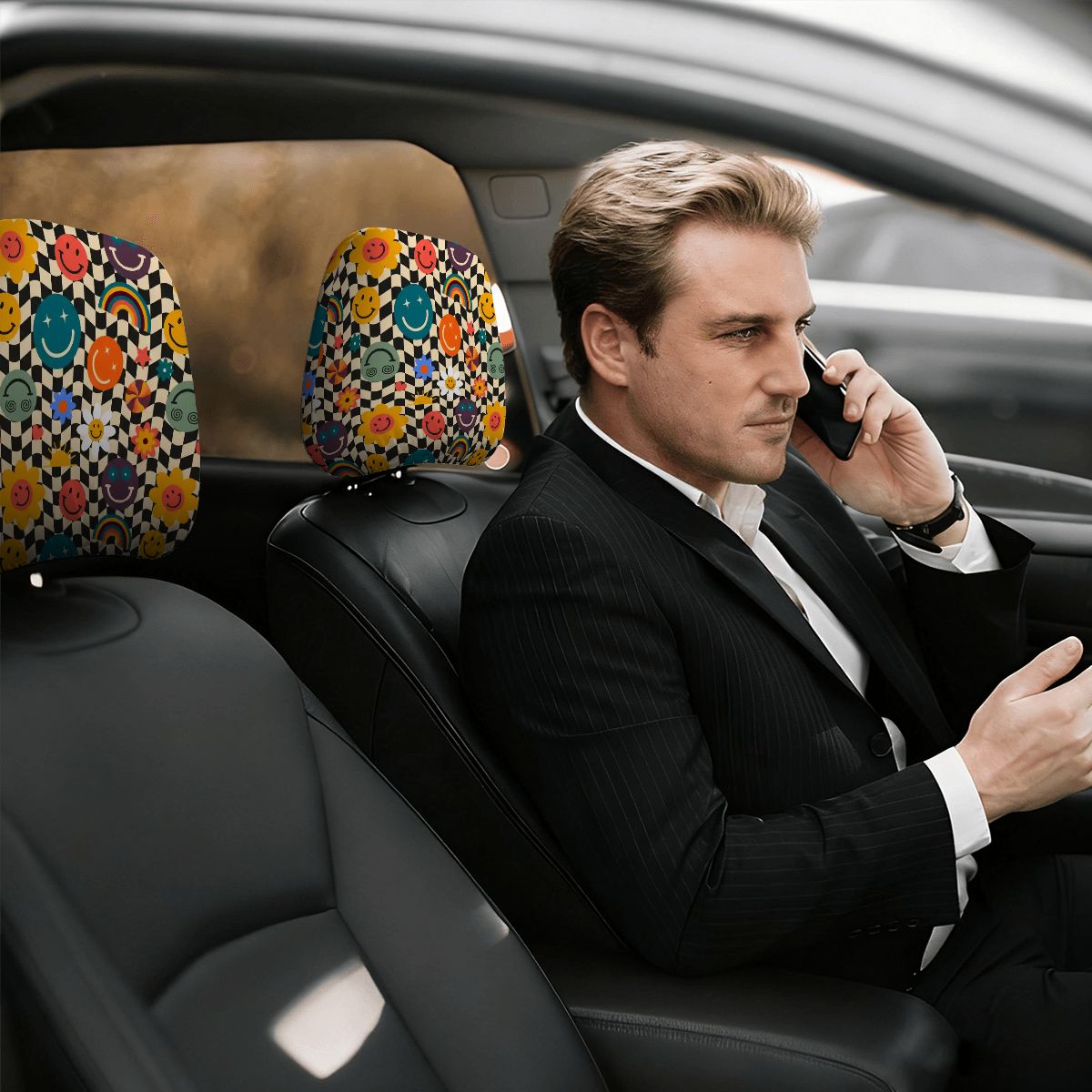 Car Headrest Cover 2pcs