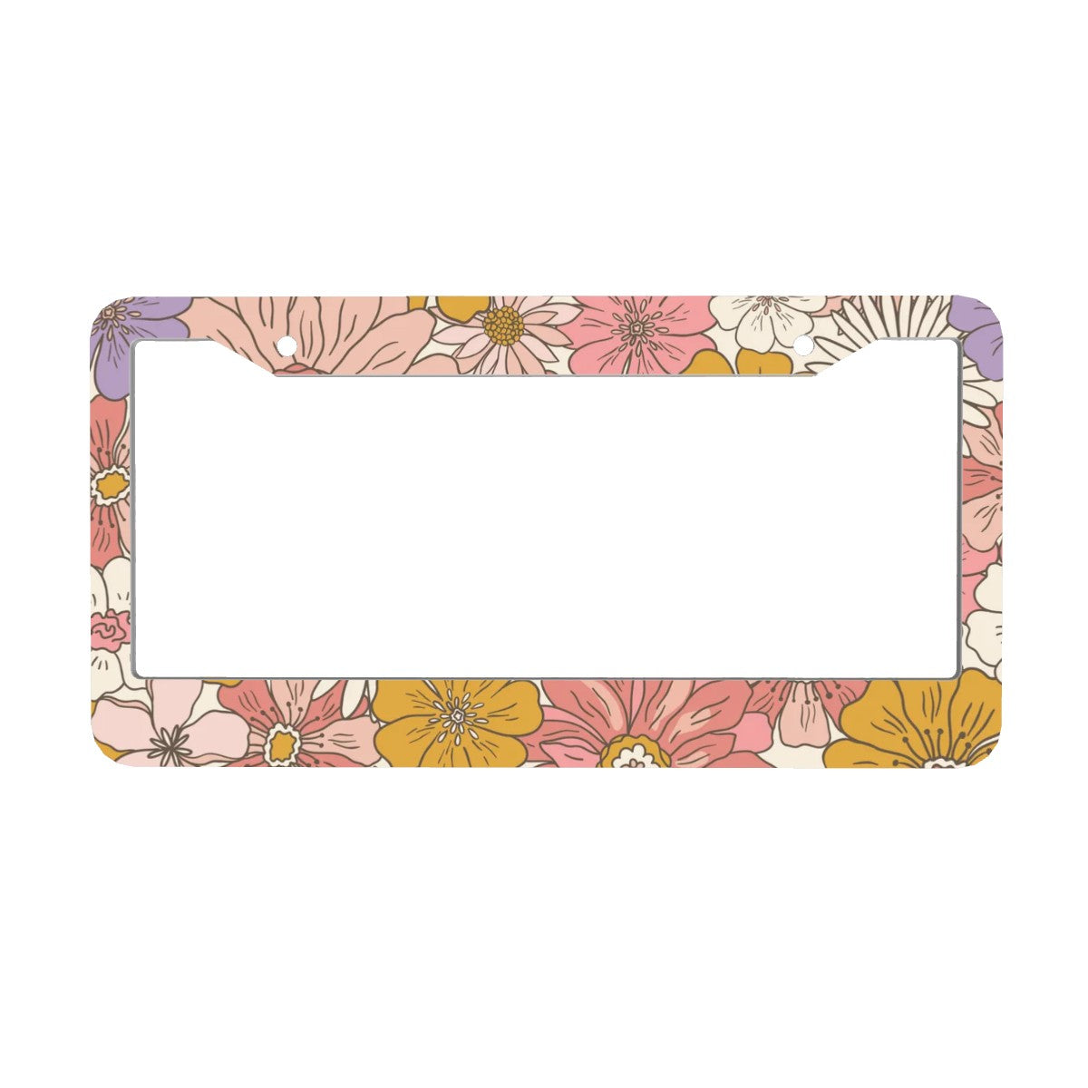 2-Hole Round License Plate Frames 2 pcs