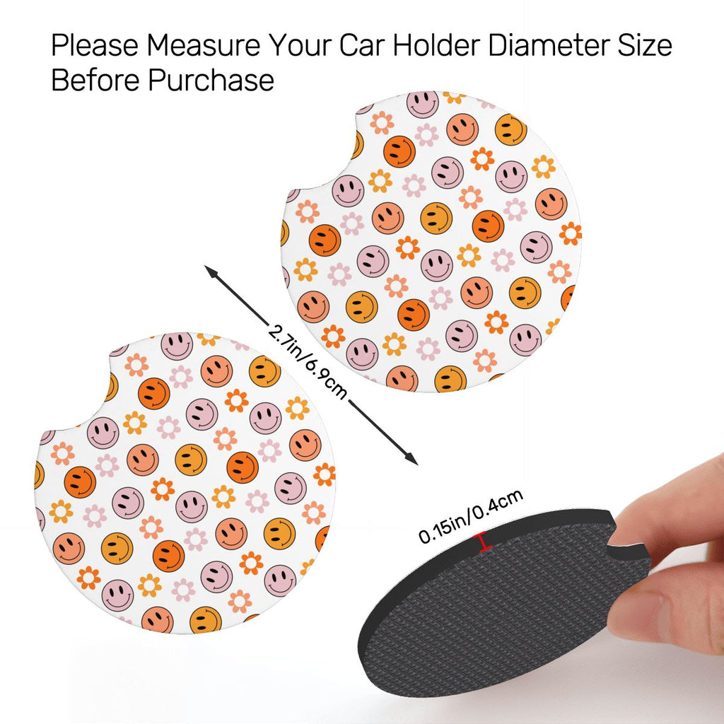 Neoprene Car Coasters 2 pcs