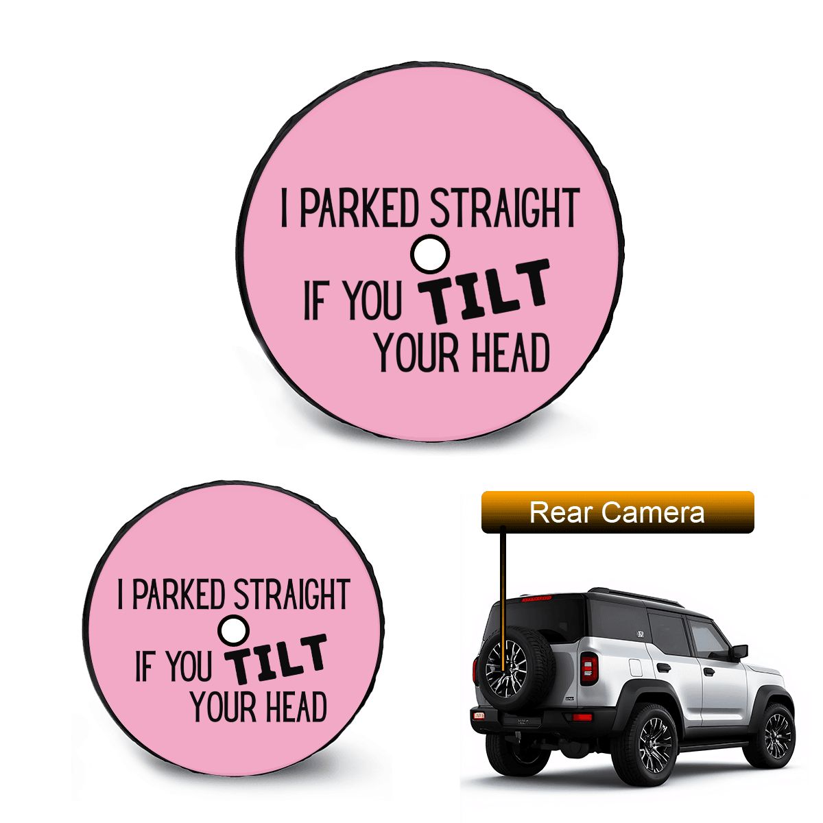 Spare Tire Cover with Camera Hole