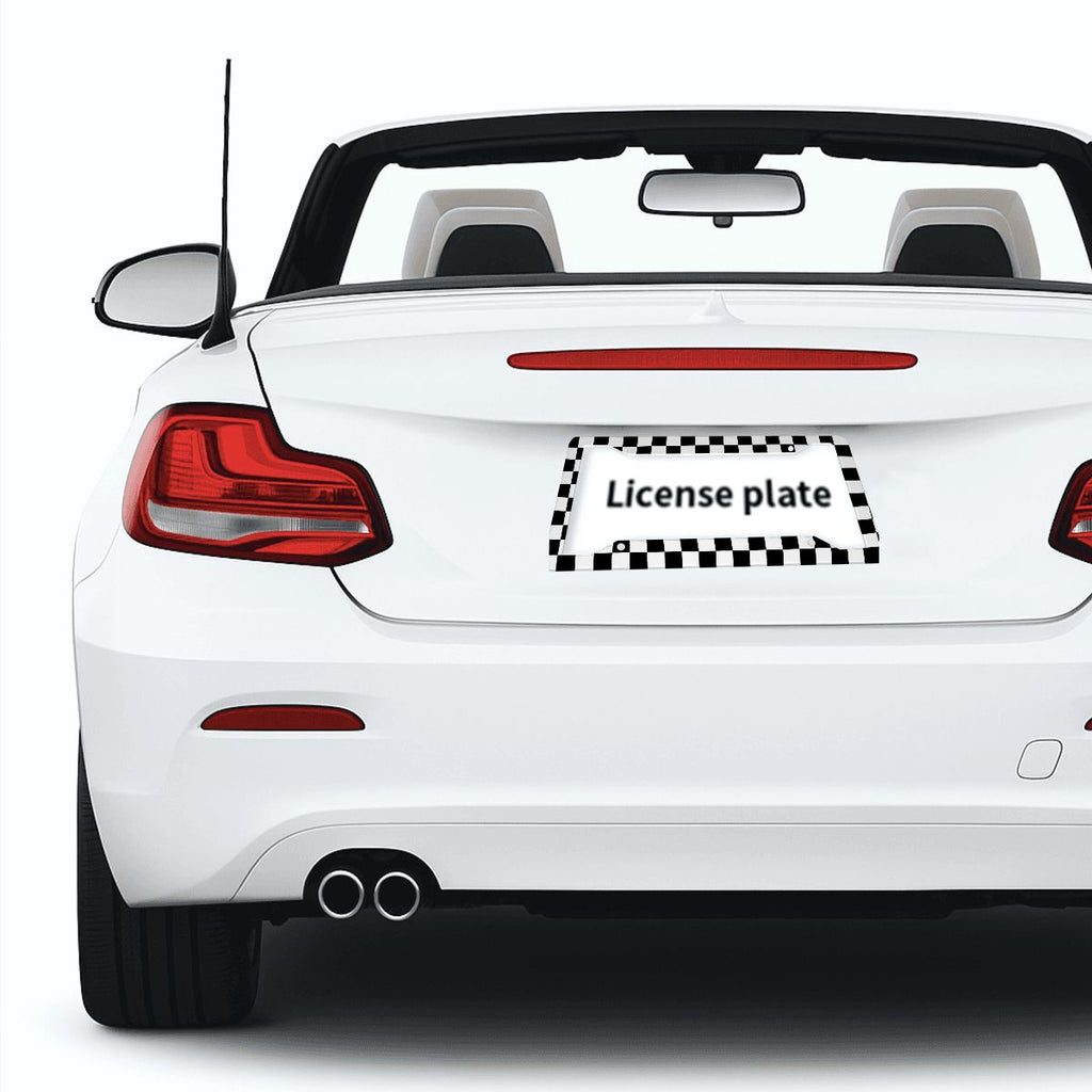 4-Hole Round License Plate Frames 2 pcs