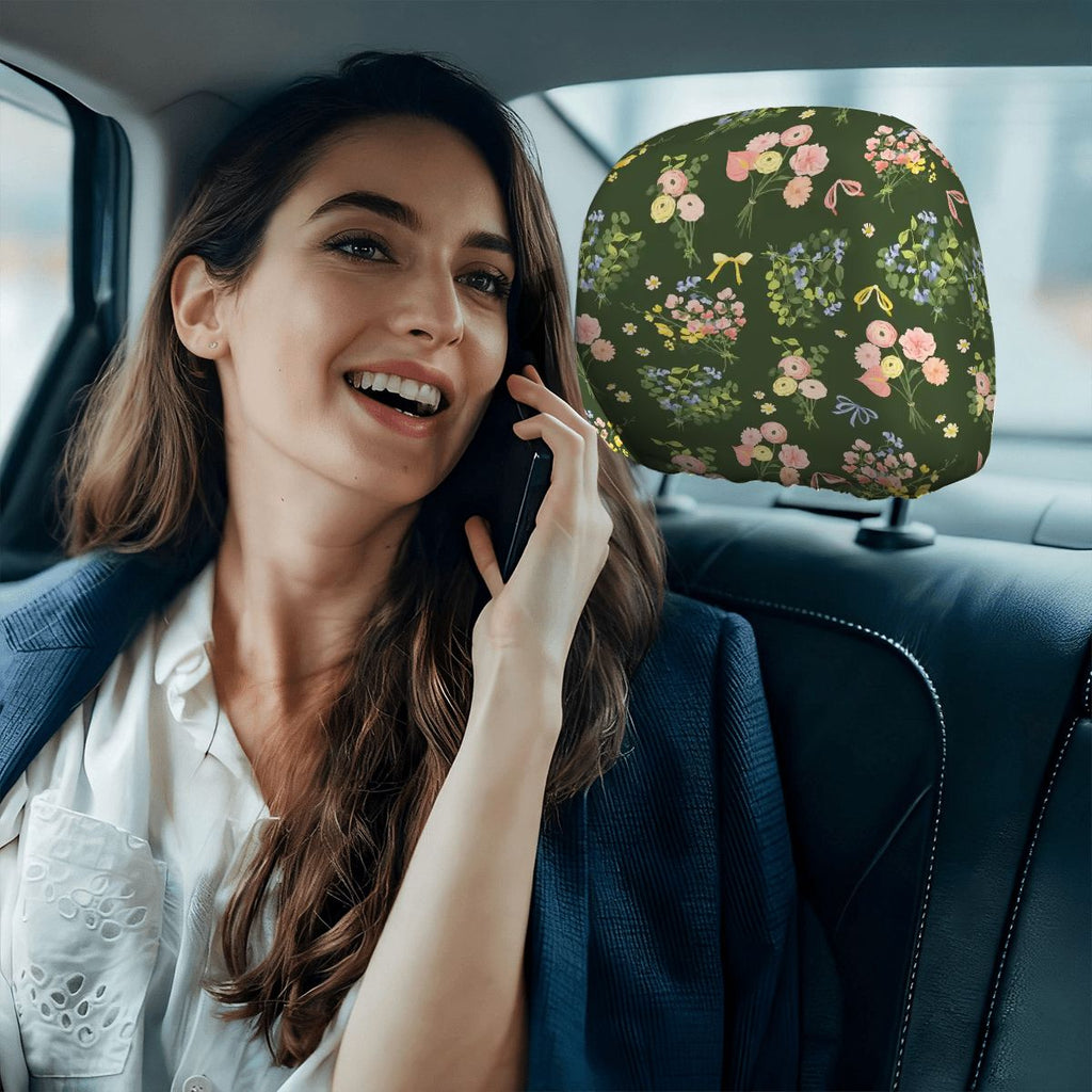 Car Headrest Cover 2pcs