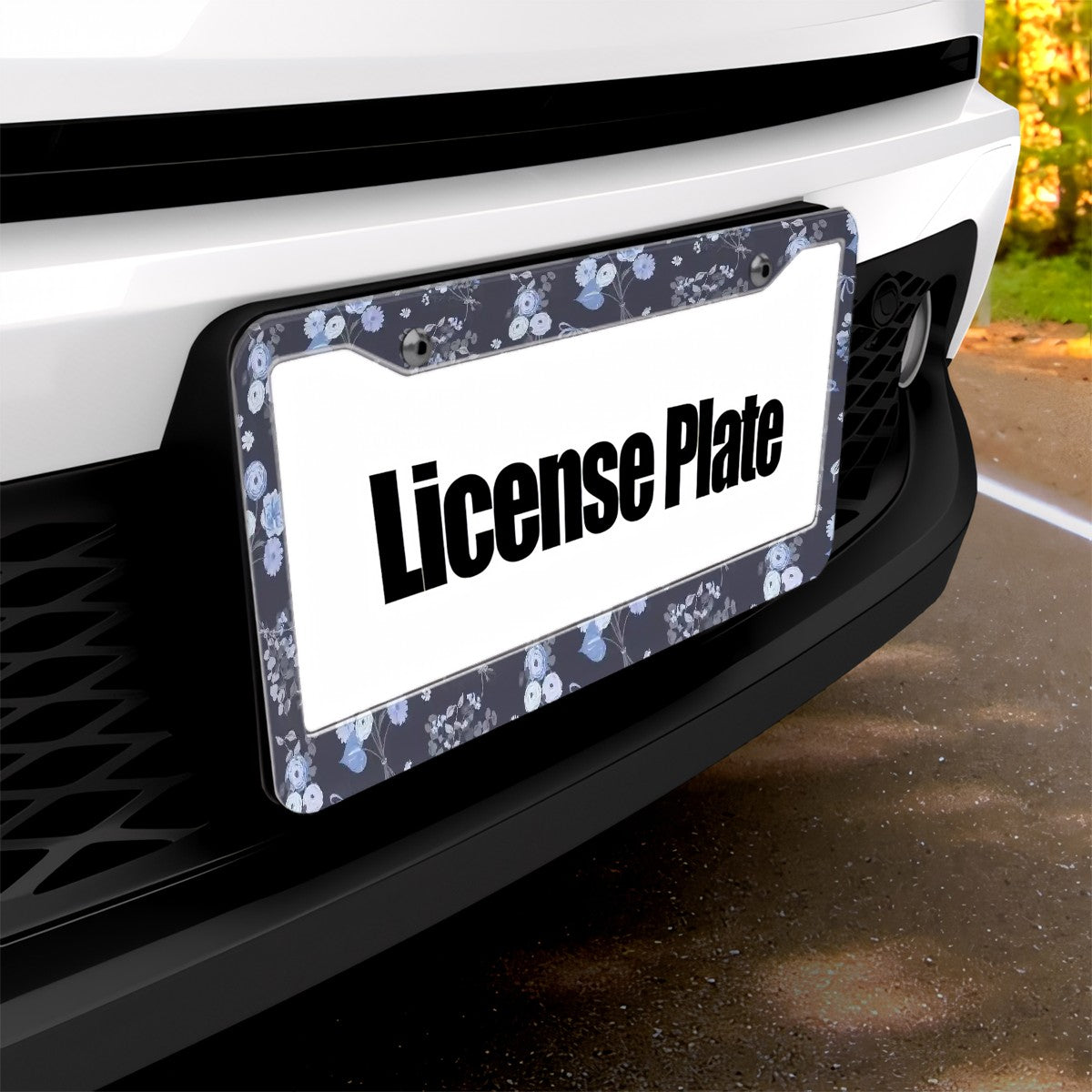 2-Hole Round License Plate Frames 2 pcs
