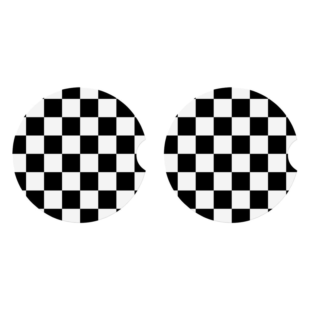 Ceramics Car Coasters 2 pcs