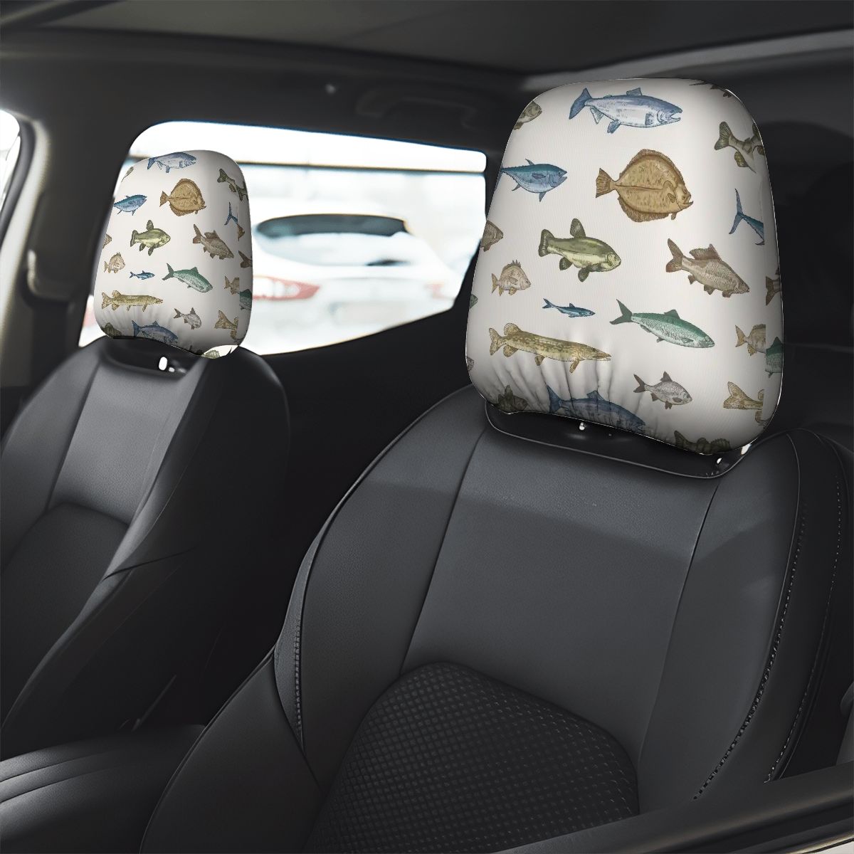 Car Headrest Cover 2pcs
