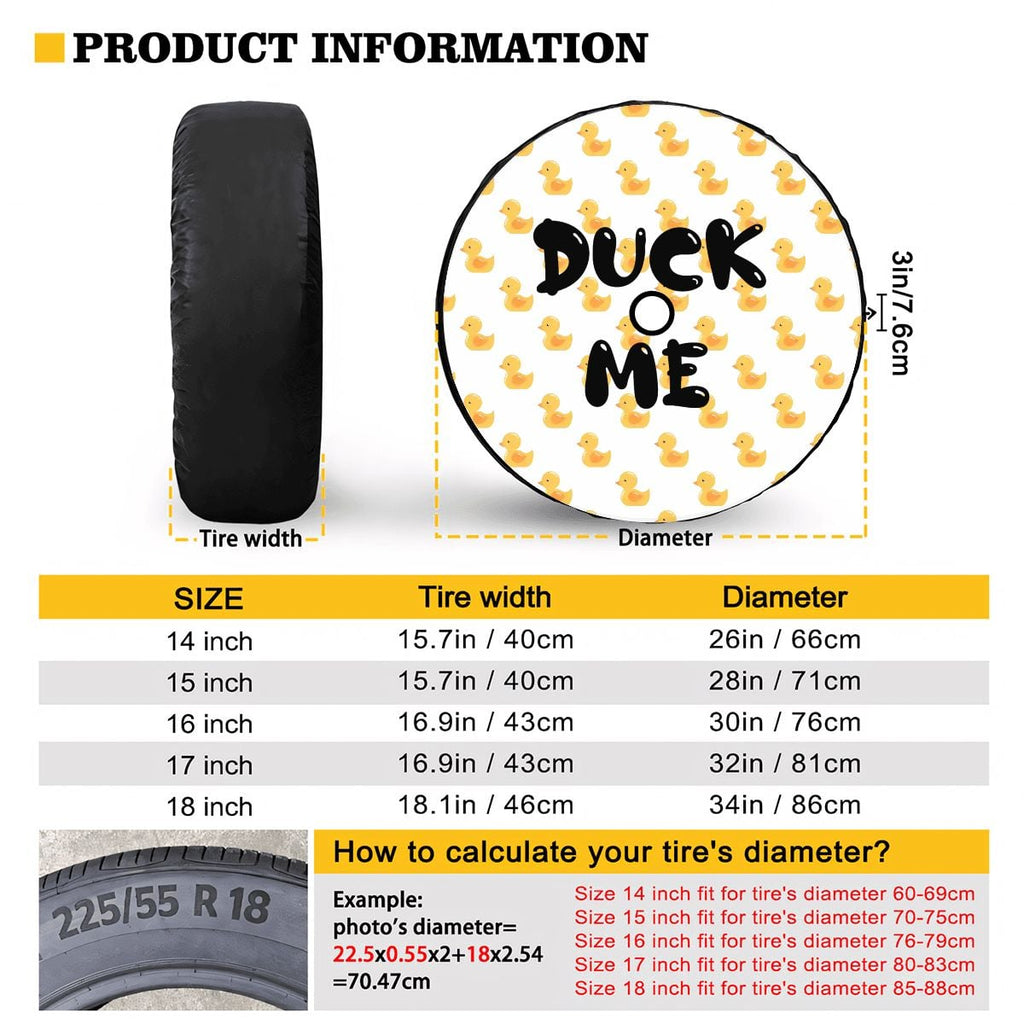 Custom order for Edward Spare Tire Cover with Camera Hole - duck me
