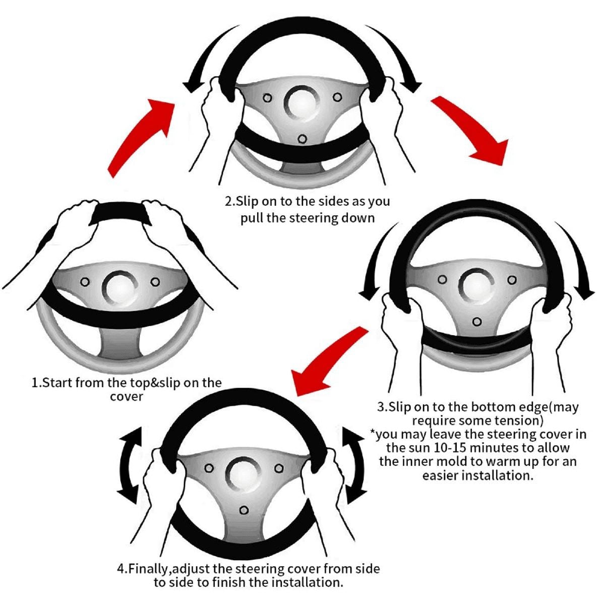 Thickened Elastic Car Steering Wheel Cover