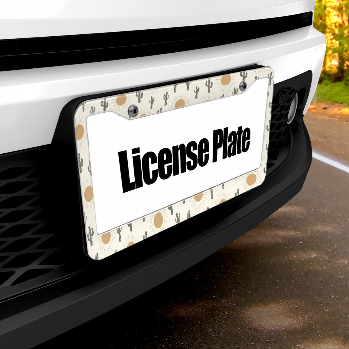 2-Hole Round License Plate Frames 2 pcs