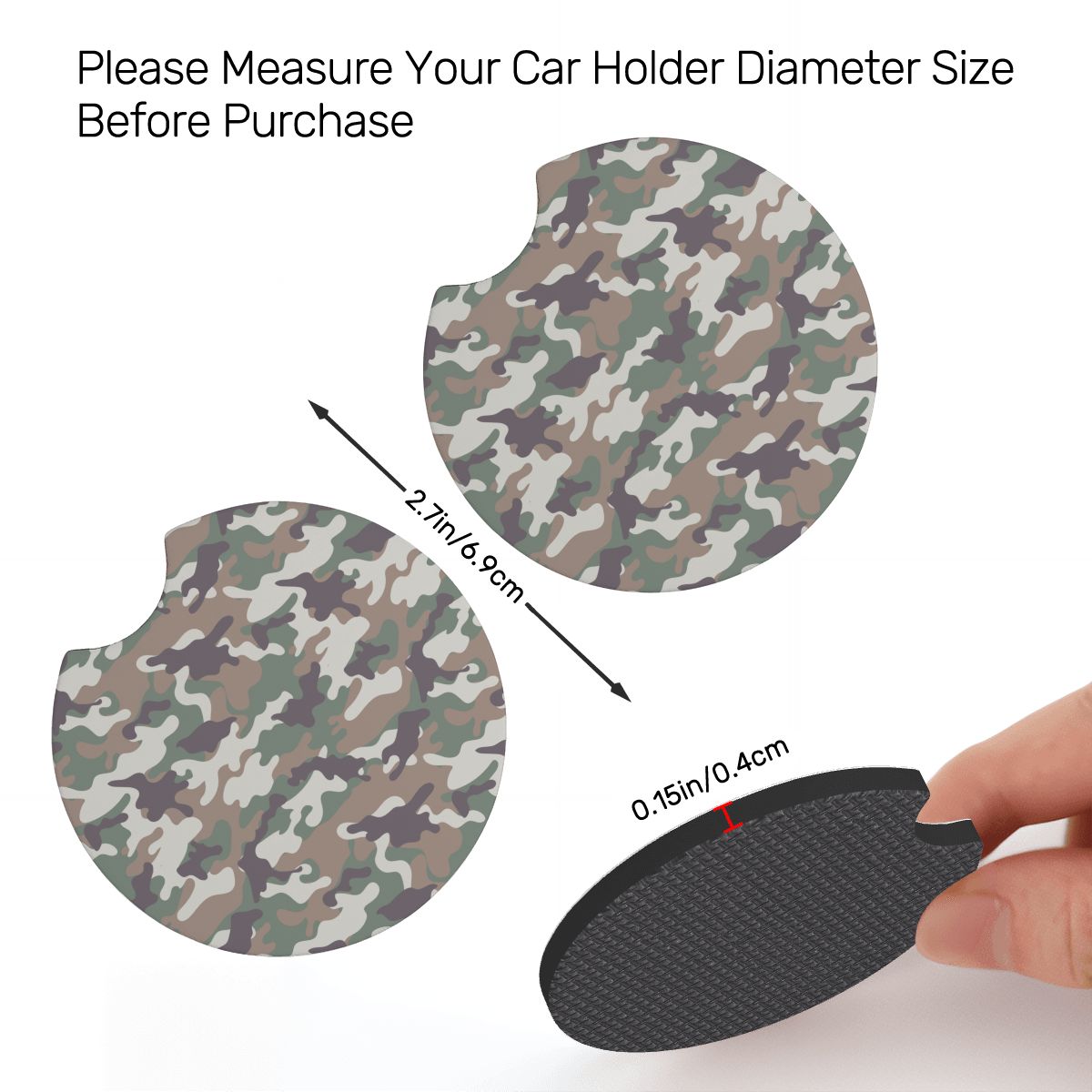 Neoprene Car Coasters 2 pcs