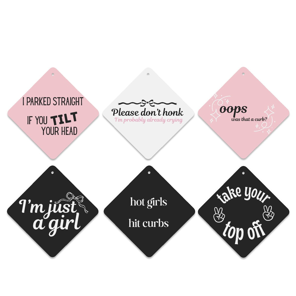 Square Car Air Freshener Cards 6 pcs