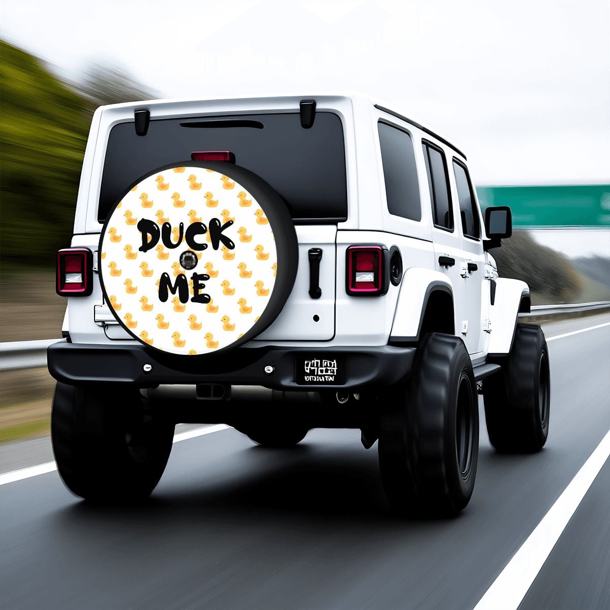 Custom order for Edward Spare Tire Cover with Camera Hole - duck me