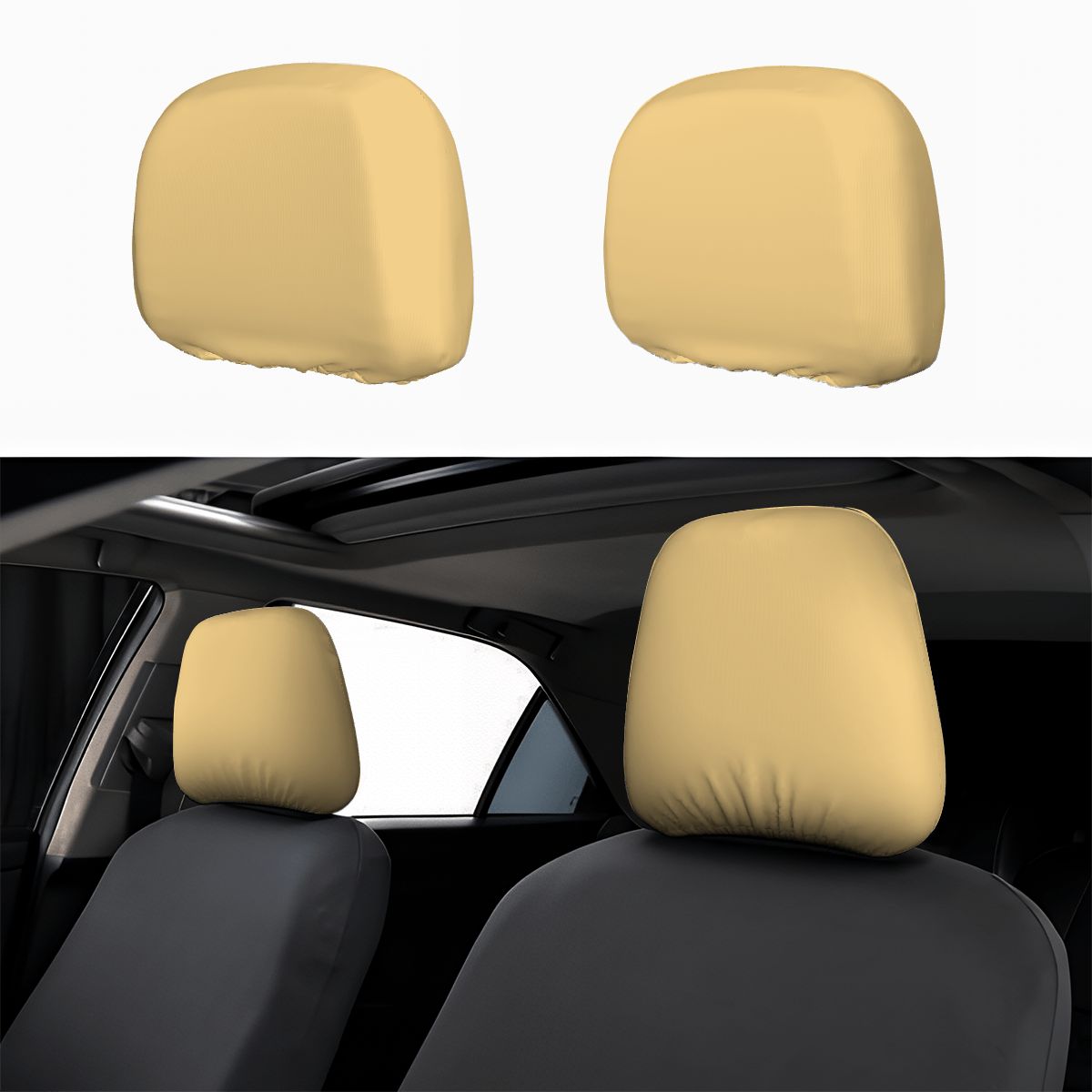 Car Headrest Cover 2pcs